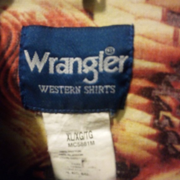 WRANGLER LS VINTAGE SNAP BULLRIDER/BLACK SHIRT SX XL - Picture 3 of 5